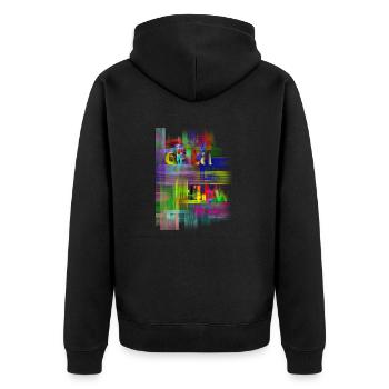 FLUX DE DONNEES - Veste à capuche bio Premium Unisexe - noir - Dos - Nico (187cm)