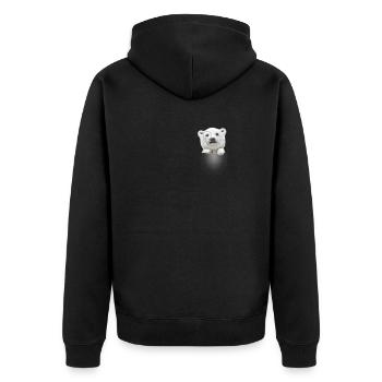 OURS POLAIRE DE POCHE - Veste à capuche bio Premium Unisexe - noir - Dos - Nico (187cm)