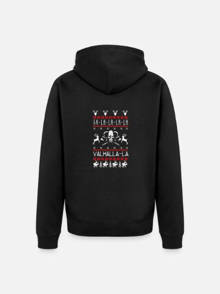 Viking Ugly Christmas - Unisex Premium Bio Zip Hoodie - Schwarz