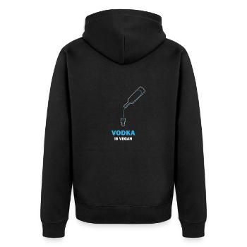 Veggie / Vegan: Vodka est végétalien - Veste à capuche bio Premium Unisexe - noir - Dos - Nico (187cm)
