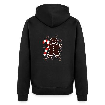 M. de pain d'épice - Veste à capuche bio Premium Unisexe - noir - Dos - Nico (187cm)