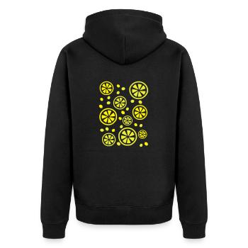 Lemon Lime agrumes - Veste à capuche bio Premium Unisexe - noir - Dos - Nico (187cm)