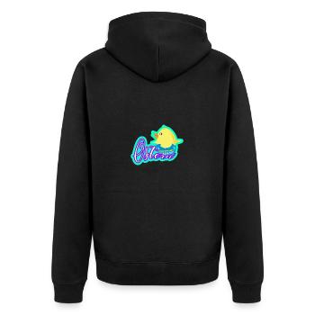 Kuecken am Ostern - Unisex Premium Bio Zip Hoodie - Schwarz - Hinten - Nico (187cm)