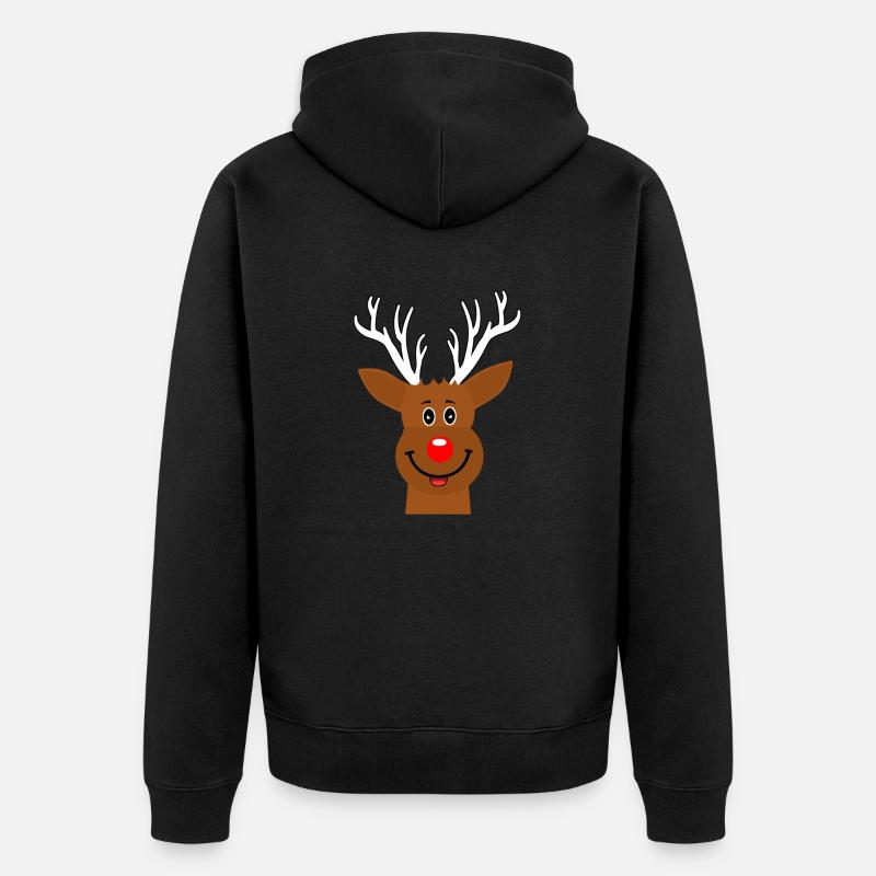 Renne Rudolph Idée cadeau - Veste à capuche bio Premium Unisexe - noir