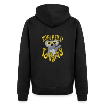 Koalafied to Party Dabbing Koala Dab Dancing Tier - Unisex Premium Organic Zip Hoodie - black - Back - Nico (187cm)