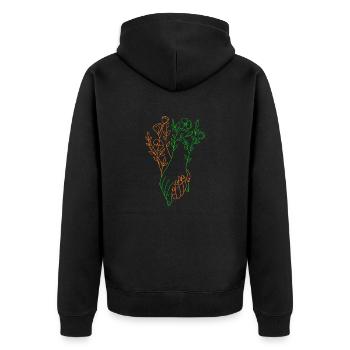 Grandir ensemble - Veste à capuche bio Premium Unisexe - noir - Dos - Nico (187cm)