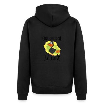 Out canard lé noir - Veste à capuche bio Premium Unisexe - noir - Dos - Nico (187cm)