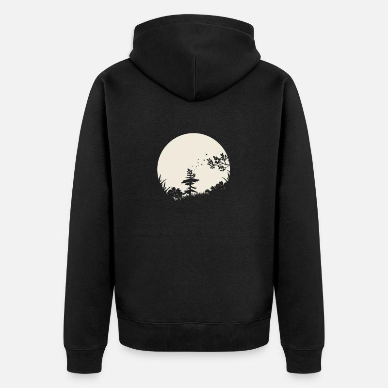 Silhouette le pré - Veste à capuche bio Premium Unisexe - noir