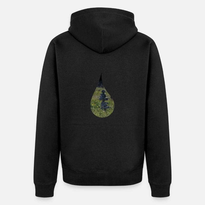 Détente dans une goutte - Veste à capuche bio Premium Unisexe - noir