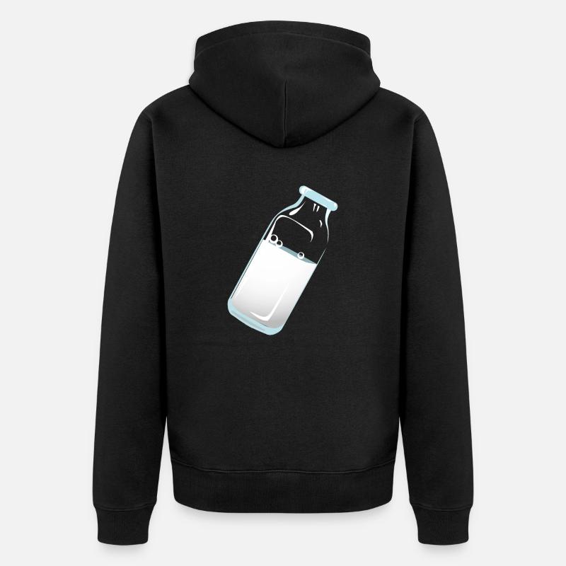 Du lait - Veste à capuche bio Premium Unisexe - noir