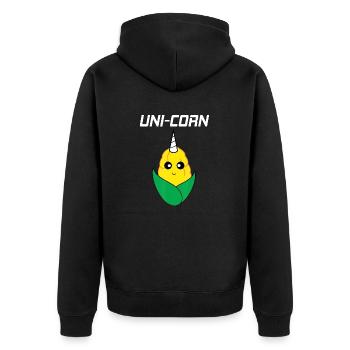 Uni Corn Corn on the Cob Unicorn - Veste à capuche bio Premium Unisexe - noir - Dos - Nico (187cm)