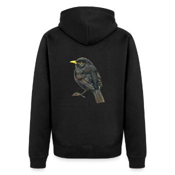 Merle - Veste à capuche bio Premium Unisexe - noir - Dos - Nico (187cm)
