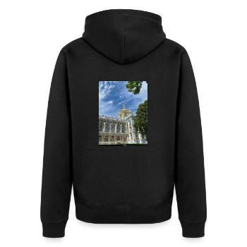 Russie - Veste à capuche bio Premium Unisexe - noir - Dos - Nico (187cm)
