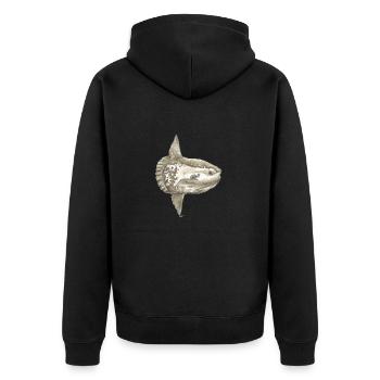Mola mola poisson-lune pour les pêcheurs, les plongeurs - Veste à capuche bio Premium Unisexe - noir - Dos - Nico (187cm)