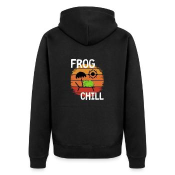 Grenouille Chill - Veste à capuche bio Premium Unisexe - noir - Dos - Nico (187cm)