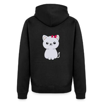 Chat - Veste à capuche bio Premium Unisexe - noir - Dos - Nico (187cm)