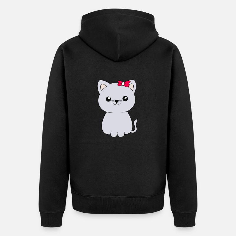 Chat - Veste à capuche bio Premium Unisexe - noir