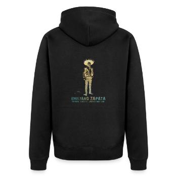Emiliano Zapata - Veste à capuche bio Premium Unisexe - noir - Dos - Nico (187cm)