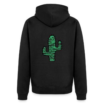 Cactus très épineux - Veste à capuche bio Premium Unisexe - noir - Dos - Nico (187cm)