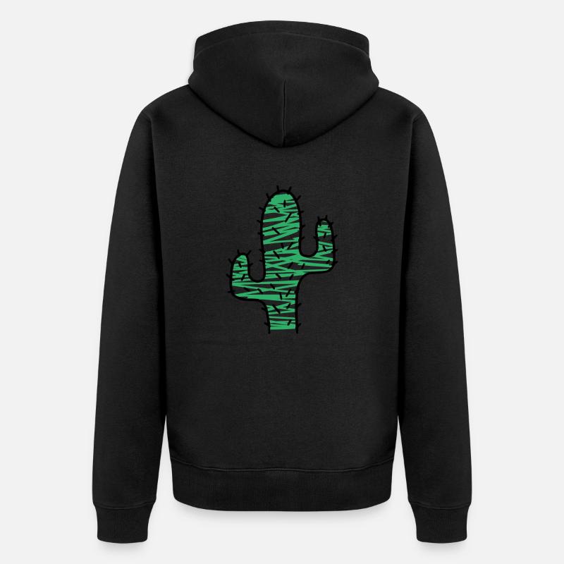 Cactus très épineux - Veste à capuche bio Premium Unisexe - noir