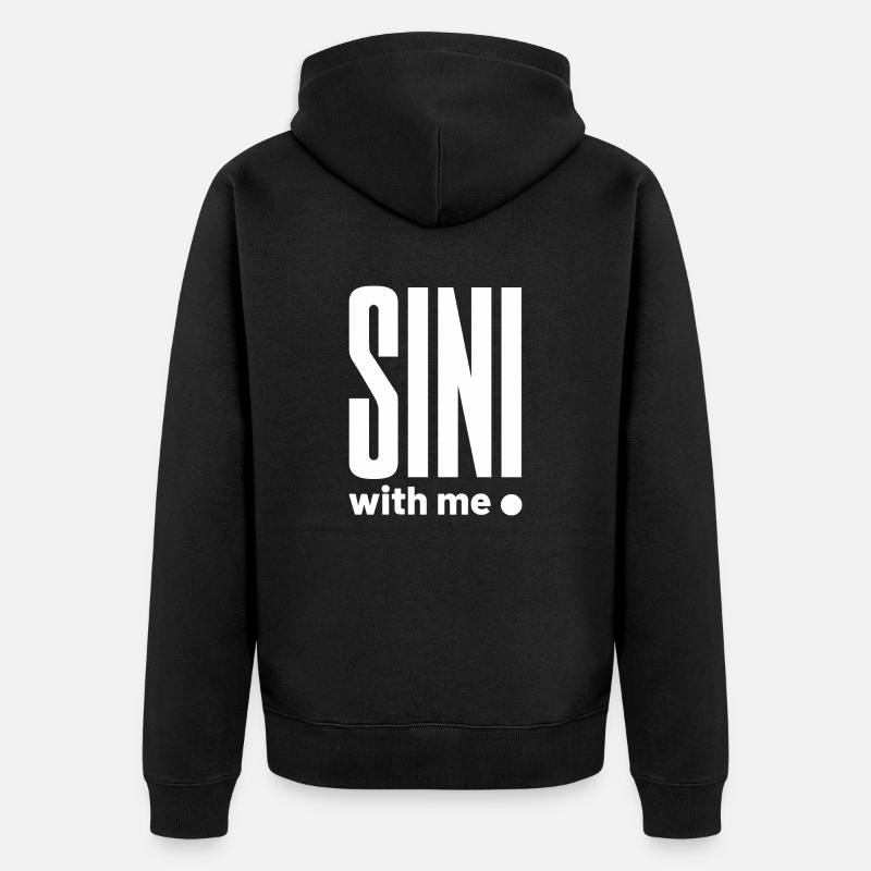 SIN avec moi blanc - Veste à capuche bio Premium Unisexe - noir