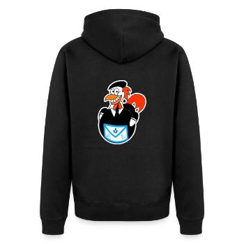 Rite Français - Chaîne Youtube Hervé H.LECOQ - Veste à capuche bio Premium Unisexe - noir - Dos - Nico (187cm)