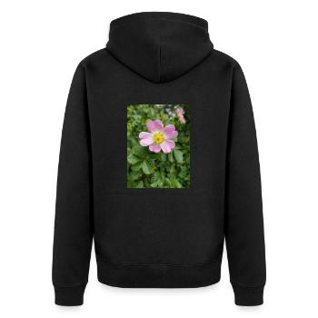 bruyère douce aussi églantine rose Weinrose - Veste à capuche bio Premium Unisexe - noir - Dos - Nico (187cm)