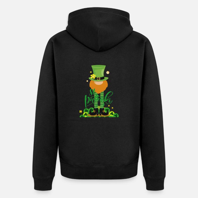 Fête de la Saint-Patrick - Veste à capuche bio Premium Unisexe - noir
