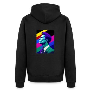 Stand with Pride - Unisex Premium Bio Zip Hoodie - Schwarz - Hinten - Nico (187cm)