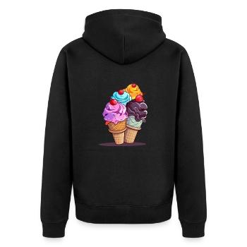 Les cornets de glace - Veste à capuche bio Premium Unisexe - noir - Dos - Nico (187cm)