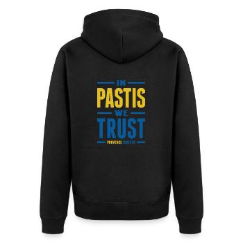 In Pastis we trust - Veste à capuche bio Premium Unisexe - noir - Dos - Nico (187cm)