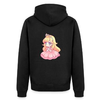 Sentez-vous comme des rois dans cet élégant design de princesse - Veste à capuche bio Premium Unisexe - noir - Dos - Nico (187cm)