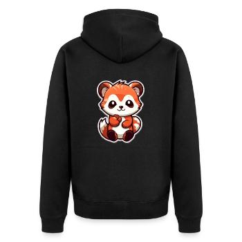 Petit panda - Veste à capuche bio Premium Unisexe - noir - Dos - Nico (187cm)