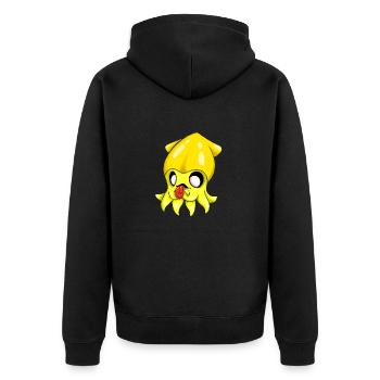Tintenfisch - Unisex Premium Bio Zip Hoodie - Schwarz - Hinten - Nico (187cm)