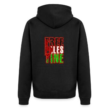 Palestine libre - Veste à capuche bio Premium Unisexe - noir - Dos - Nico (187cm)