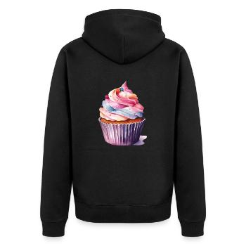 Petit gâteau 2 - Veste à capuche bio Premium Unisexe - noir - Dos - Nico (187cm)