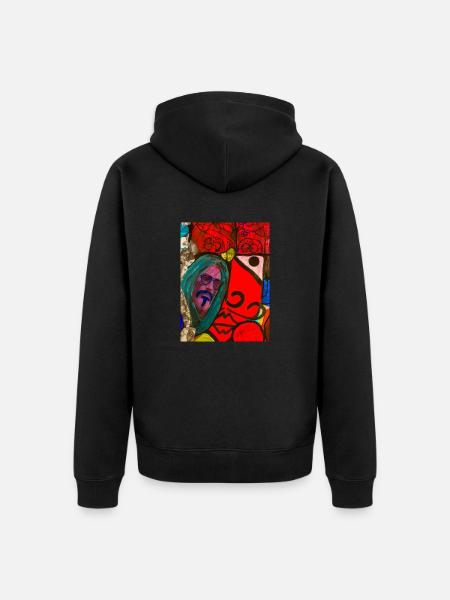 Artful design - Unisex Premium Organic Zip Hoodie - black
