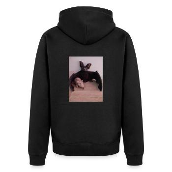 Chauve-souris et souris à aile nocturne - Veste à capuche bio Premium Unisexe - noir - Dos - Nico (187cm)