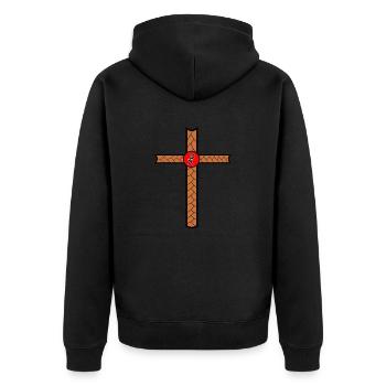 PX croisé - Veste à capuche bio Premium Unisexe - noir - Dos - Nico (187cm)