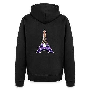 Eiffel tower #10 - Veste à capuche bio Premium Unisexe - noir - Dos - Nico (187cm)
