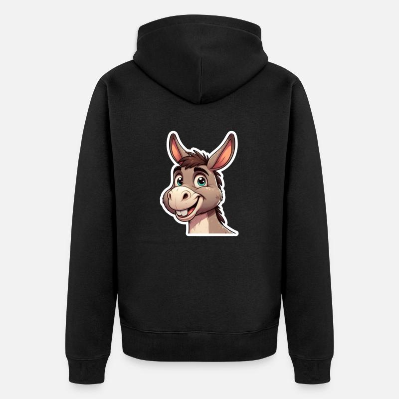 Mule âne - Veste à capuche bio Premium Unisexe - noir