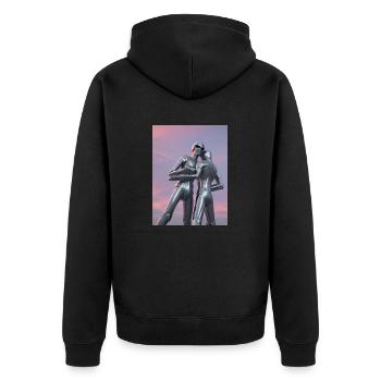 Amour futuriste Câlin Amour futuriste - Veste à capuche bio Premium Unisexe - noir - Dos - Nico (187cm)