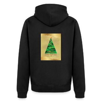 Arbre de Noël festif Salutation Noël festif - Veste à capuche bio Premium Unisexe - noir - Dos - Nico (187cm)