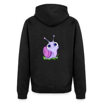 Baby snail - Unisex Premium Organic Zip Hoodie - black - Back - Nico (187cm)