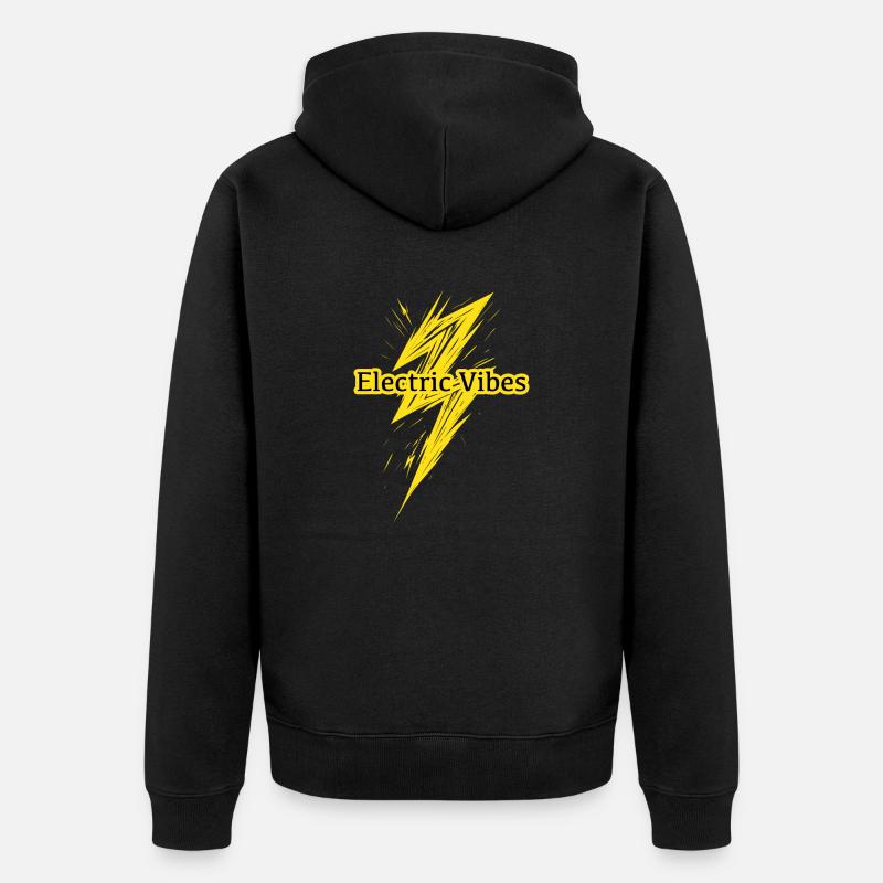 Electric Vibes : Thème Element Lightning - Veste à capuche bio Premium Unisexe - noir