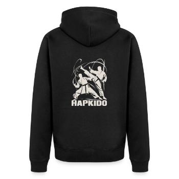 Hapkido – L’art de l’autodéfense - Veste à capuche bio Premium Unisexe - noir - Dos - Nico (187cm)