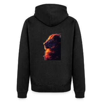 Lion - Veste à capuche bio Premium Unisexe - noir - Dos - Nico (187cm)