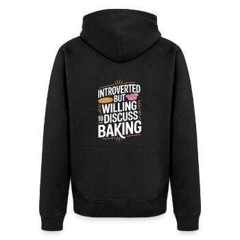 Chef pâtissier Biscuits du désert Boulanger Ouvrier Boulanger - Veste à capuche bio Premium Unisexe - noir - Dos - Nico (187cm)