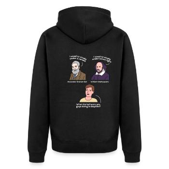 Design étudiant pour les jeunes fiers Pinoys - Veste à capuche bio Premium Unisexe - noir - Dos - Nico (187cm)