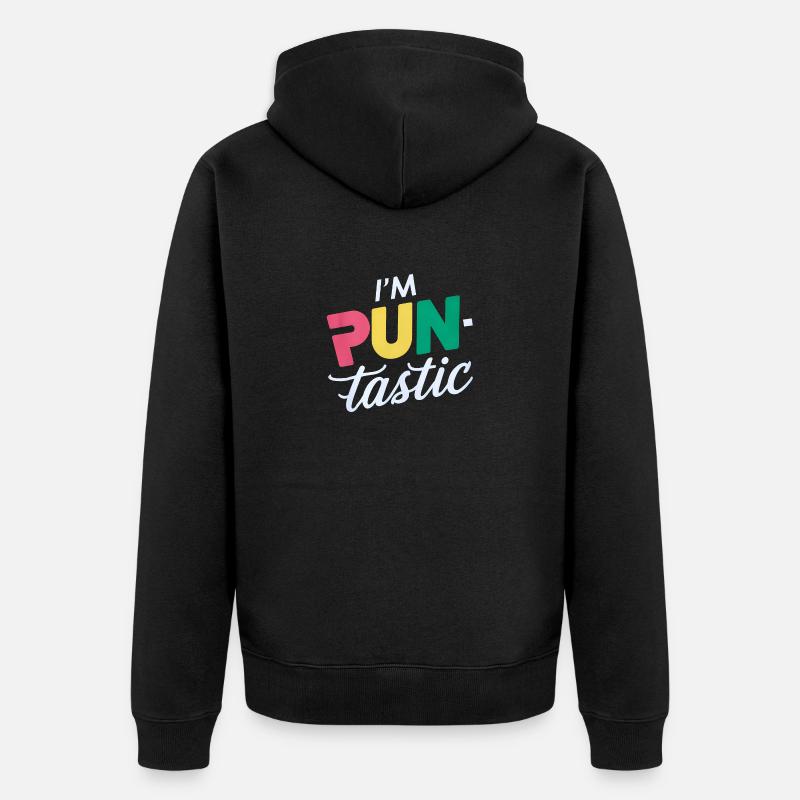 Je suis un jeu de mots - Veste à capuche bio Premium Unisexe - noir